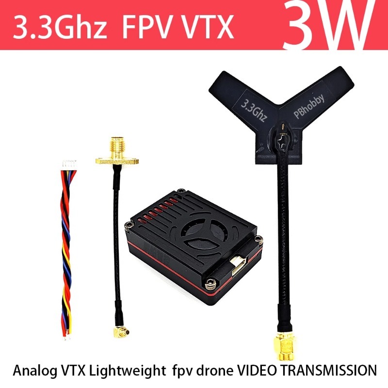 3.3GHz FPV VTX/VRX  3W Analog  - Fpv Drone Vtx review and price