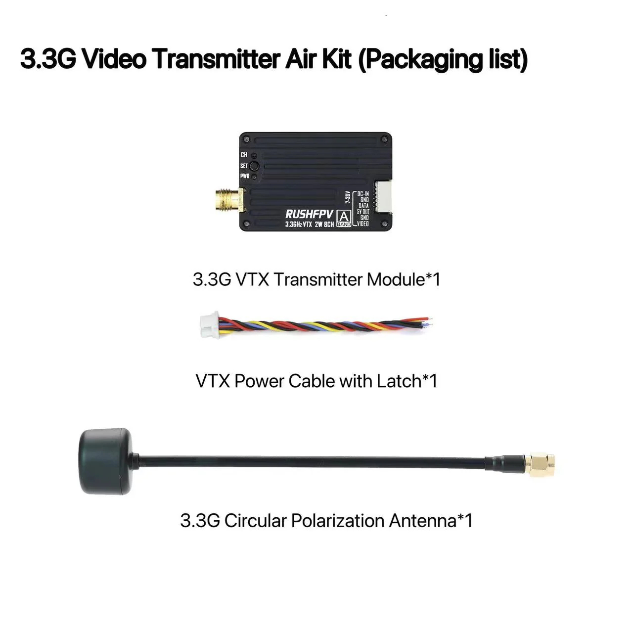 RUSHFPV 3.3G 2W VTX Transmitte - Fpv Drone Vtx review and price