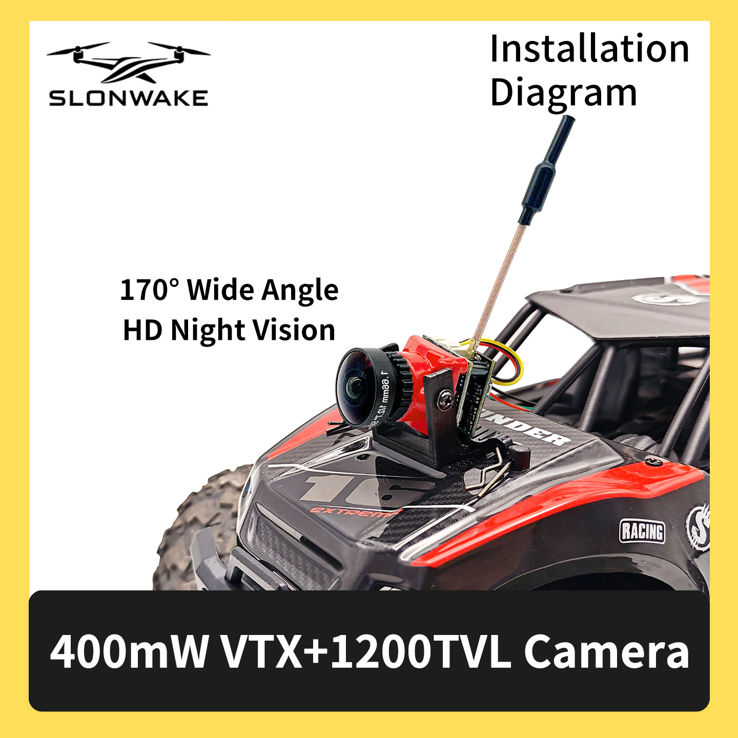 SLONWAKE 5.8G 48CH FPV 400mw V - Fpv Drone Frame review and price